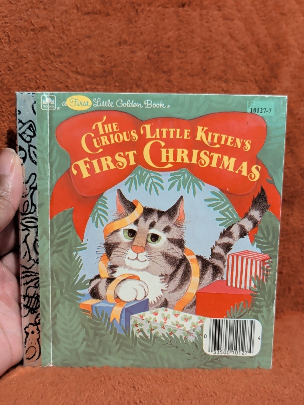 The Curious Little Kitten's First Christmas - Vintage Little Golden Book